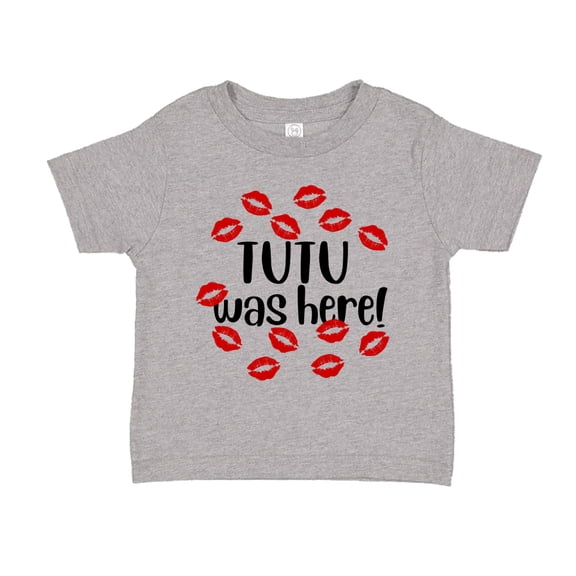 Tutu Was Here Toddler T-Shirt 2T Athletic Heather