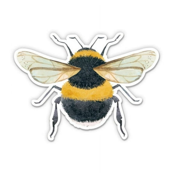 Bumblebee Cute - 3" Vinyl Sticker - For Car Laptop I-Pad Phone Helmet Hard Hat - Waterproof Decal