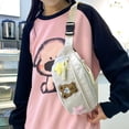 thumbnail image 4 of Simple Student Large Capacity Women's Chest Bag Waist Bag Messenger Bag= C6F7, 4 of 7