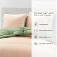 thumbnail image 5 of Lush Decor Oslo Soft Reversible Quilted Comforter Set, 3 Piece Set, Full/ Queen, Coral & Sage - Soft Bedding Set -Green & Pink Comforter - Dorm Decor - Queen Quilt - Minimalist & Modern Bedroom Décor, 5 of 11