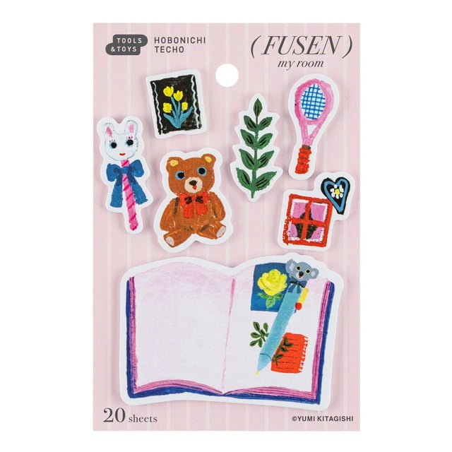 Pestañas de Notas Adhesivas Hobonichi "Mi Habitación" por Yumi Kitagishi