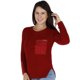 thumbnail image 1 of Suéter Con Bolsa Moderno Para Mujer Sl141075 Vino G Generra Generra Sl141075, 1 of 3