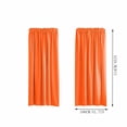 thumbnail image 3 of Fmbmuo Thermal Insulation Black Out Curtains Solid Orange Room Darkening Decorations， 1 pcs Modern Machine Washable Rod Pocket Window Curtains， Bedroom/Living Room,45 Inch, 3 of 5