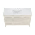 thumbnail image 6 of Cascade 48" Freestanding Bathroom Vanity in White Oak with 3-Hole Widespread Sink Top, 6 of 9