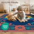 thumbnail image 4 of ODIKA Welcome Lettering With Floral Accents And Banded Stripe Border Pride Rainbow for Playroom, Bedroom, Reading Nook, Pet Friendly & Kids Safe Play, 4 of 7
