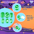 thumbnail image 5 of JANYUN Halloween Kids Fake Nails - 96 Pcs Luminous Press On Nails Full Cover False Nails with Spider Pumpkin Skull Bat for Girls Nail Art Party Decoration and Accessories, 5 of 5