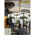 thumbnail image 5 of Outdoor Tablecloth with Umbrella Hole for Patio/Picnic/Party/Camping, Tropical Trees Waterproof Table Cloth Square Cover Washable, Summer Palm Trees Botanical Vintage Green (54"x 54"), 5 of 8