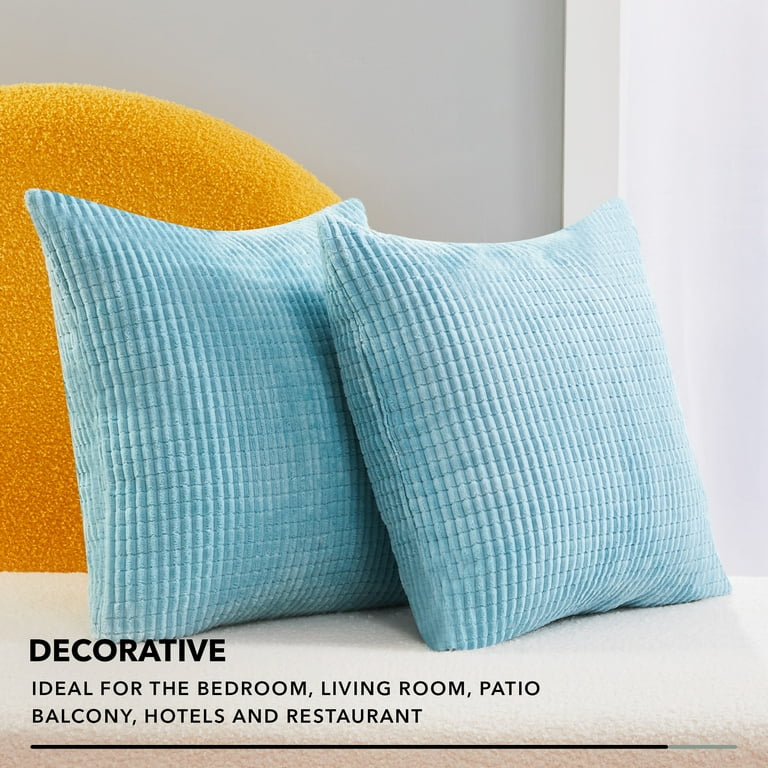 Square Pack of 2 Solid Colors Pillow Covers, (Without Inserts)(Double  Sides) in 2023