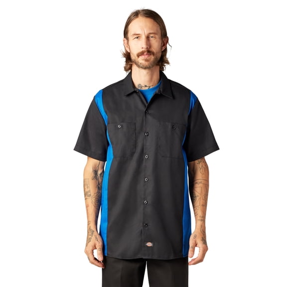 Dickies Mens Two-Tone Short Sleeve Work Shirt
