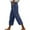 Dark Blue, variant on Seductiva Soft Leggings for Women Pants for Women Casual 2025 Summer Drawstring Elastic High Waist Linen Pants Wide Leg Cropped Trousers Loose Casual Pants
