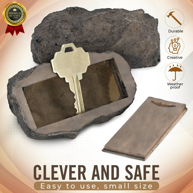 Nascondi chiave di ricambio Fake Rock Gray Camouflage Stone Safe For Garden  Yard
