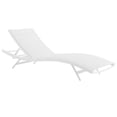 thumbnail image 1 of Modway Chaise Longue de Patio en Aluminium et Maille, Fini Blanc, 1 of 6