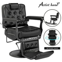 Artist Hand Vintage Black Salon Chair Heavy Duty Hydraulic Barber Chair for Hair Stylist