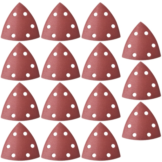 Lija de Detalle Triangular, Papel de Lijar, Almohadillas de Lijado Variadas, 6 Agujeros 240 Granos 15pcs