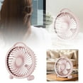 thumbnail image 3 of Mini USB Desk Fan, Portable Small Table Fan with Handle, Quiet Personal Cooling Fan for Home Office Travel(Pink), 3 of 3