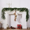 thumbnail image 5 of 5 FT Real Touch Norfolk Pine Garland Green Artificial Christmas Garland Faux Greenery Garland for Holiday Fireplace Mantle Window Indoor Outdoor Decor, 5 of 12