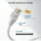 thumbnail image 4 of Cable Matters Cable Ethernet Cat 6 sin enganches de 10 Gbps de 25 pies (Cable Cat 6 Cable Cat6 Cable de Internet Cable de red) en blanco, 4 of 9