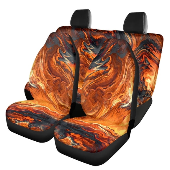 Uourmeti Abstract Marble Print Car Seat Cover Full Set Easy to Install Seat Covers for Cars, Breathable Compatible with Truck Trucks