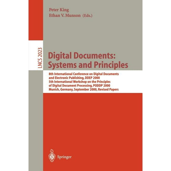 Lecture Notes in Computer Science Digital Documents: Systems and Principles: 8th International Conference on Digital Documents and Electronic Publishing, , Book 2023, (Paperback)