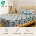 thumbnail image 4 of CGK Linens Soft & Vibrant Kids Sheet Set - Queen Size, Monster Trucks, 4 of 6