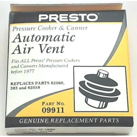 09911, Pressure Cooker Automatic Air Vent Fits Presto 40
