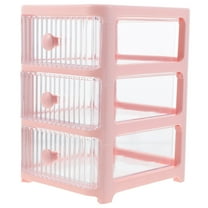 SEWCHICS storage for desk desk organizer Pink Makeup Box Multi-layered 1Pack
