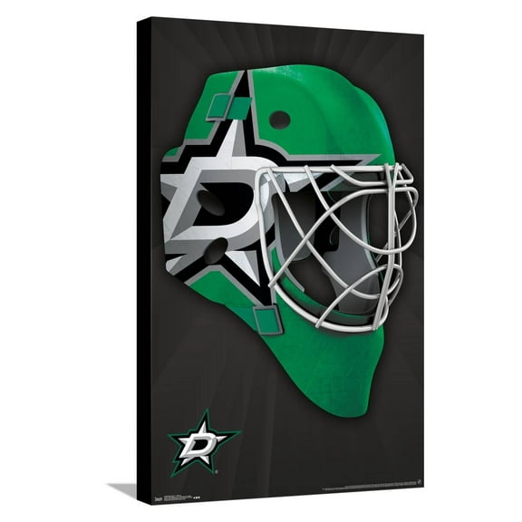NHL Dallas Stars - Mask 16 Canvas Wall Poster, 14.725" x 22.375"