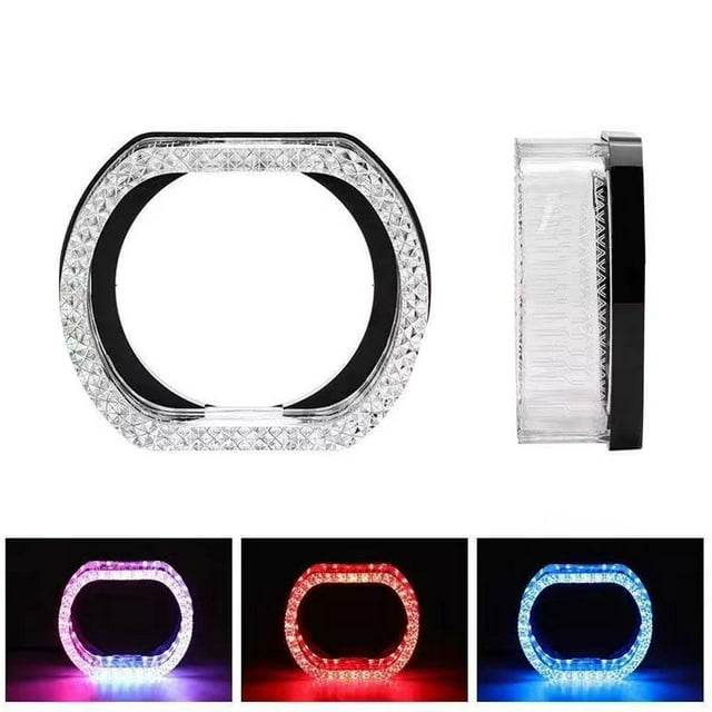 2PCS RGB LED Angel Eyes 5D Crystal Mask Turn Singal Light Halo Rings App Control