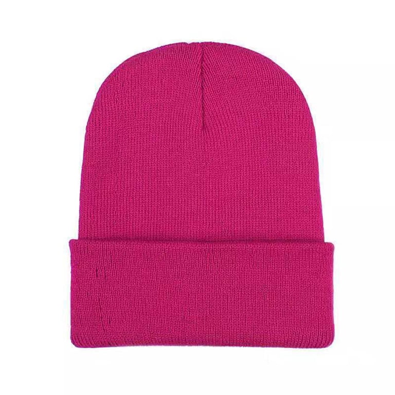 Unisex Pink Beanie Skull Cap with Drawstring Warm Winter Hats for Outdoor Skull Cap | Fleece Lined | Knit Fabric | Gamehide | CSK main image 2