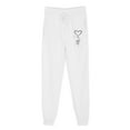thumbnail image 3 of Sakmal Fleece Lined Sweatpants Women Baggy White Joggers Pants Elastic Waist Solid Stretchy Womens Joggers L, 3 of 4