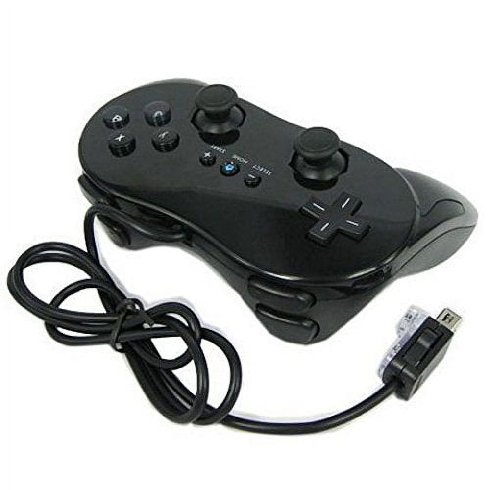  Wii Classic Controller Pro - Black - Nintendo Wii Standard  Edition : Videojuegos