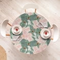 thumbnail image 4 of Ambesonne Pastel Floral Fitted Round Tablecloth, Soft Innocent Flowers, 36"- 40" Diameter, Laurel Green and Blush, 4 of 5