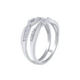 thumbnail image 2 of Round Shape White Cubic Zirconia Enhancer Guard Ring in 14K White Gold Ring Size - 11, 2 of 3