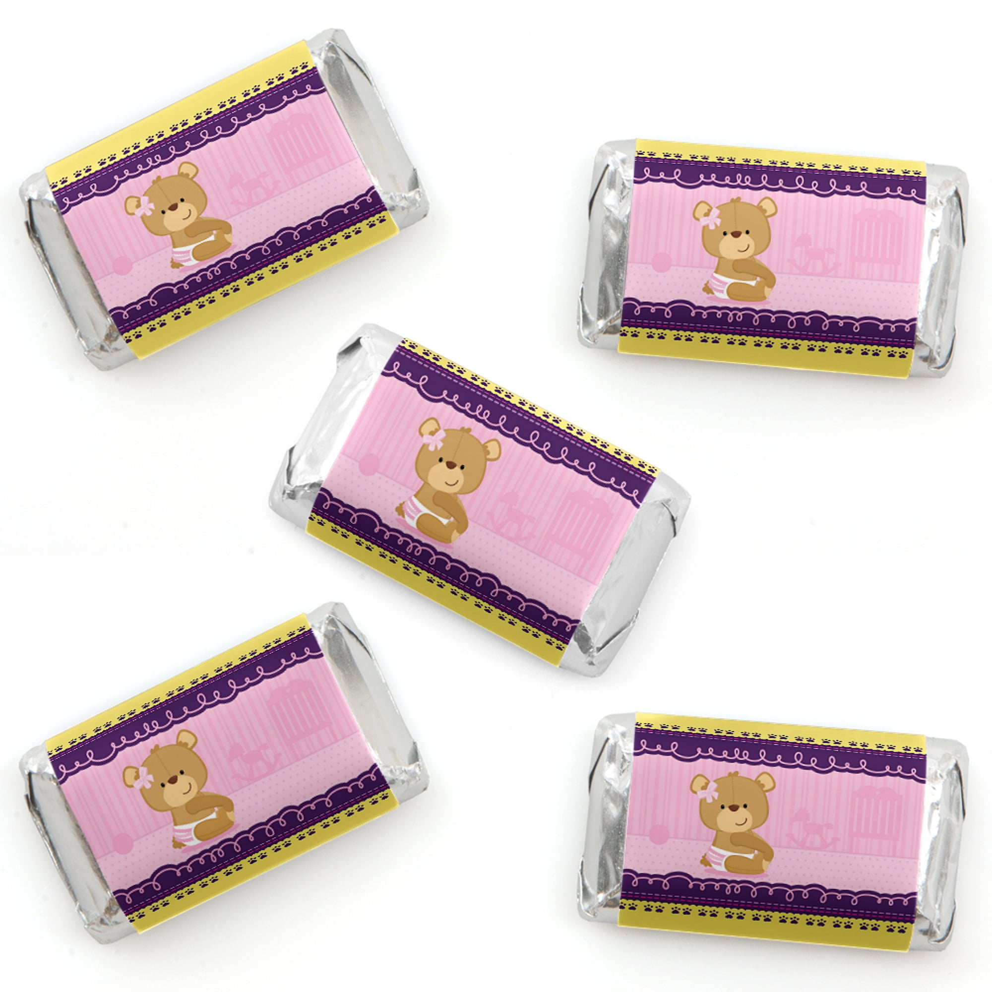 Little Man Miniatures Candy Bar Boy Baby Shower Favors Set of 54 Stickers
