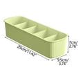 thumbnail image 2 of COFEST Colour Lingerie Drawer Organiser, Stackable Sock and Underwear Storage, Plastic Material 5 Compartments Box, Compact Size Wardrobe Organizer Green, 2 of 7