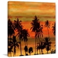 thumbnail image 3 of Parvez Michel Inc Parvez Taj - Palms Against Gold Sky Painting Print on Canvas - Multi-color, 3 of 5