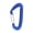 Blue, variant on 7075 Aviation Aluminum D Shape Carabiner 12KN Hammock Buckle Rock Climbin