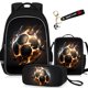 thumbnail image 1 of Juego de mochilas escolares TILYTADLY Soccer 4 piezas para niños de 44 x 14 x 30 cm, 1 of 8