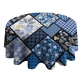 thumbnail image 4 of Pioneer Flower Floral Print Pattern Round Tablecloth 60"x60",Wrinkle Wipeable Table Cloth for Kitchen Dining Room Picnic Patio Party, 4 of 6