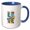 Blue/White, variant on 3drose, Stylized Word Love Made of Medical and Laboratory Things. Nurse Gift, 11oz Two-tone Yellow Mug