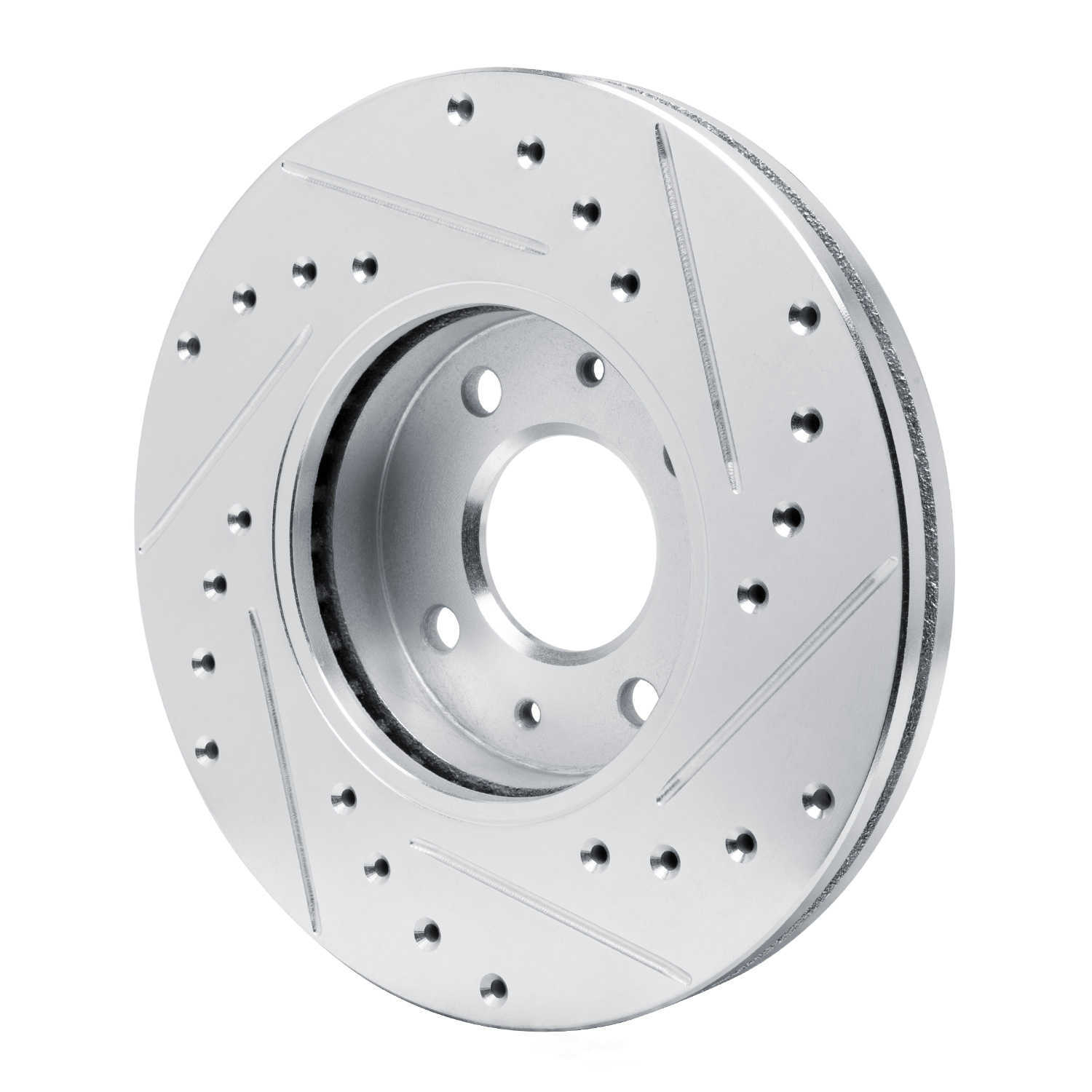 Dynamic Friction Company 631-67041L DFC Brake Rotor - Drilled And Slotted - Silver