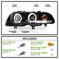 thumbnail image 2 of Black 2000-2003 BMW E46 3-Series Coupe Halo Projector LED Headlights Lamps Set, 2 of 7