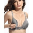 thumbnail image 5 of Ochine Women's Nursing Bra Wireless Push Up Front Closure Solid Color Maternity Bra Comfy Stretch Bra with Support for Breastfeeding Sleeping, 3/4 Cup, Size 34C-42C, 5 of 6