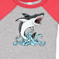 thumbnail image 4 of Inktastic Great White Shark Jumping Boys or Girls Baby Bodysuit, 4 of 5