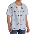 thumbnail image 2 of Susaid Party Shark Cute Print Men's Polo Shirts Button Down Short Sleeve Casual Summer Beach Vintage Shirts for Men-4X-Large, 2 of 5