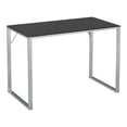 thumbnail image 2 of IN Room Furniture Designs Modern Metal and Glass Working Desk in Chrome/Black, 2 of 4