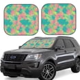 thumbnail image 2 of Picia Colorful Palm Leaves 2 Piece Car Windshield Sun Shade Foldable | Foldable Sun Shield for Front Window Blocks UV Rays and Keeps Your Vehicle Cool-Medium, 2 of 7