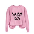 thumbnail image 4 of YVNAURA Women’s Vintage Salem 1692 They Missed One Witch Sweatshirt Funny Sarcastic Graphic Pullover Crewneck Long Sleeve Halloween Spooky Season Casual Fall Top 1 Pack, Pink,XL, 4 of 4