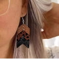 thumbnail image 5 of Nvzi Pendientes colgantes de estilo retro, nuevos y únicos, estilo bohemio étnico, joyería vintage (marrón), 5 of 5