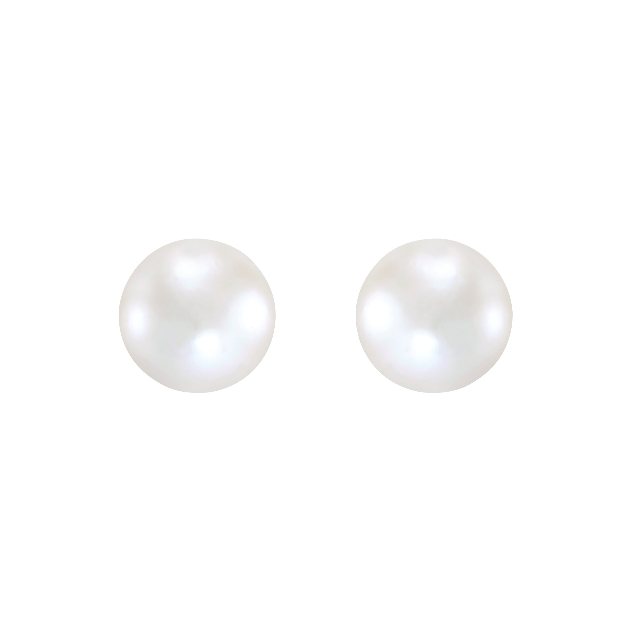 Brilliance Fine Jewelry Round Freshwater Pearl Pendant and Round Stud Earrings Set in Sterling Silver